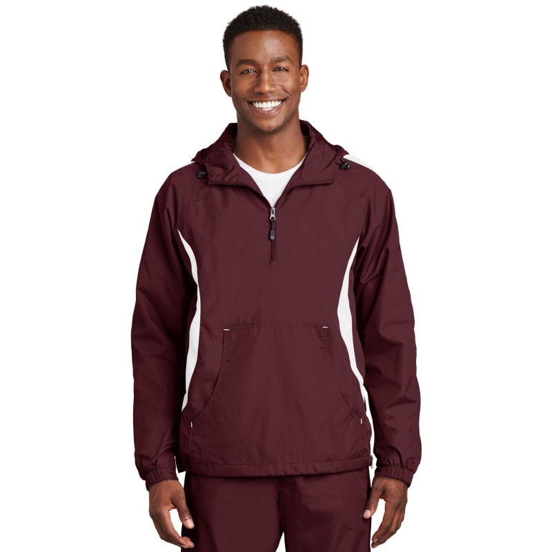 Sport-Tek Colorblock Raglan Anorak. 2