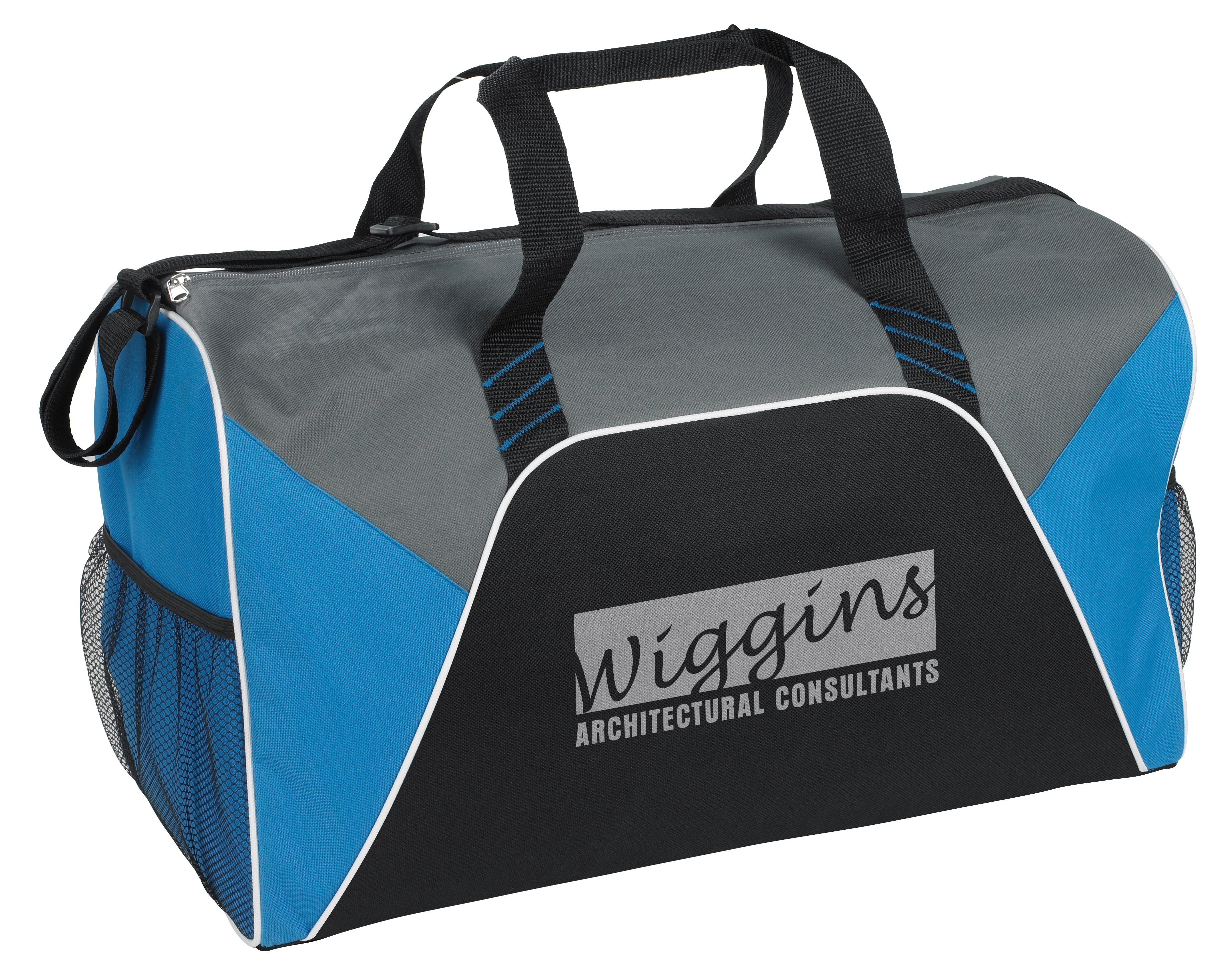 Color Panel Sport Duffel, custom duffel bag with logo imprint 3