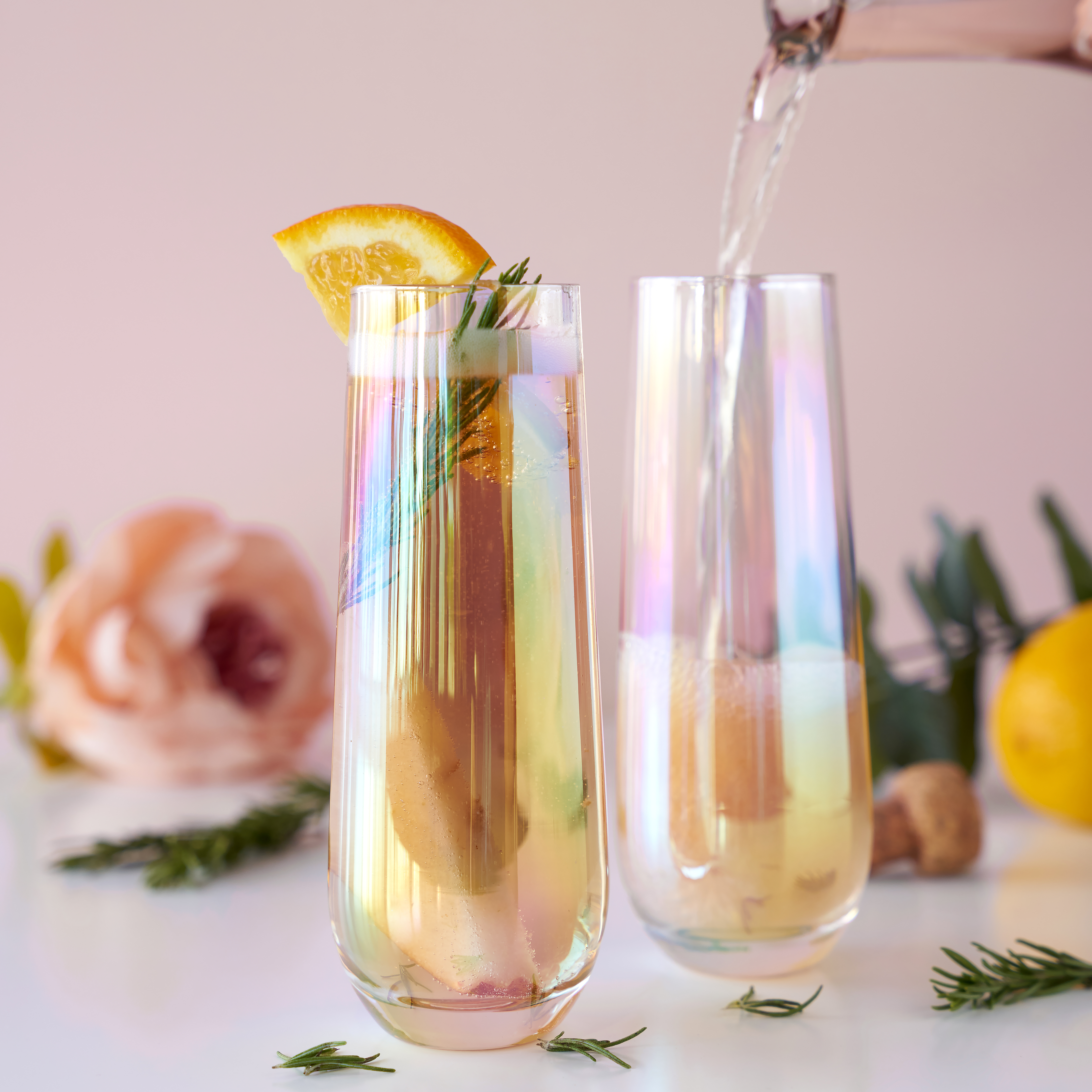 Twine Living® Luster Stemless Champagne Flute, set of 2 8