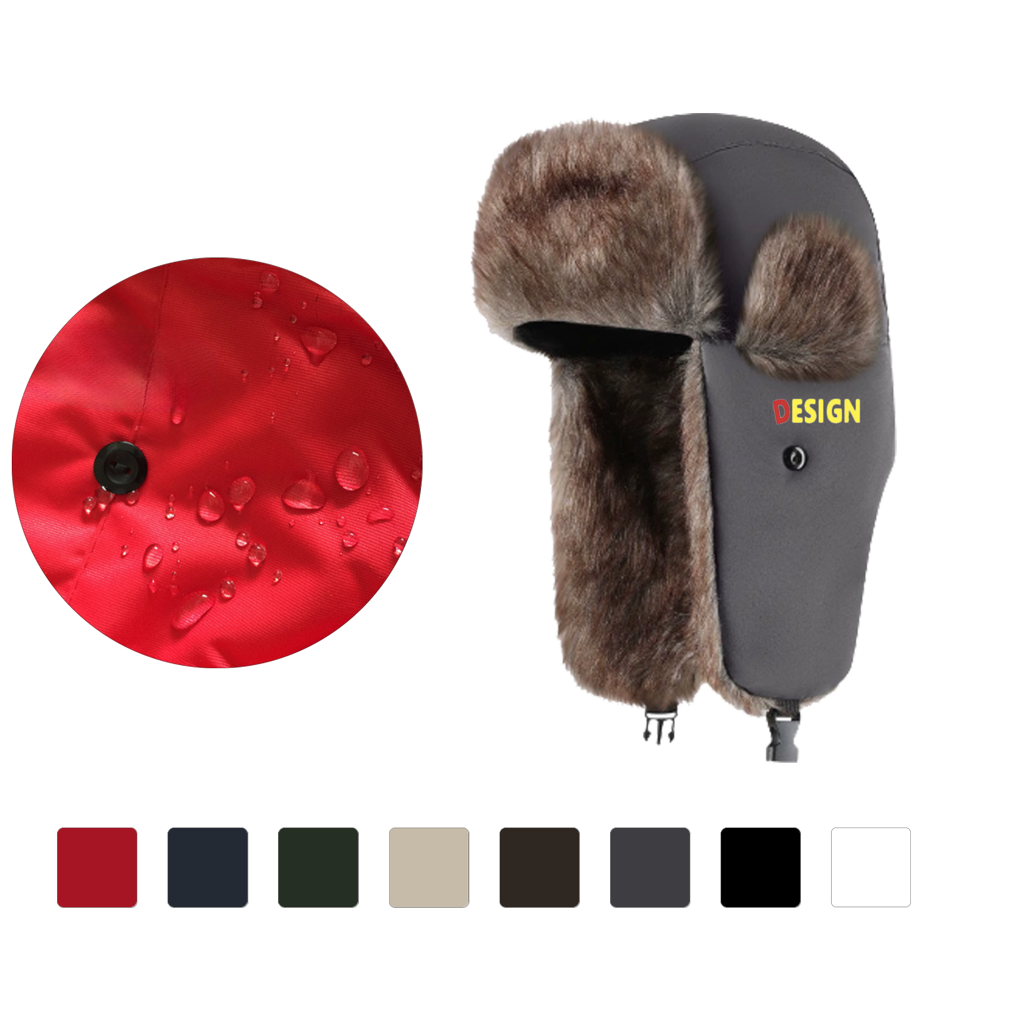 Adult Cold Weather Trapper Hat with Ear Protection 2