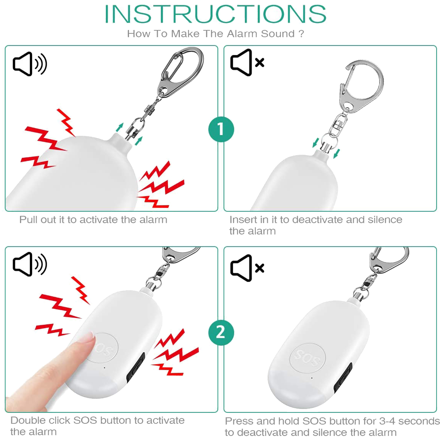 USB Rechargeable Personal Alarm 3