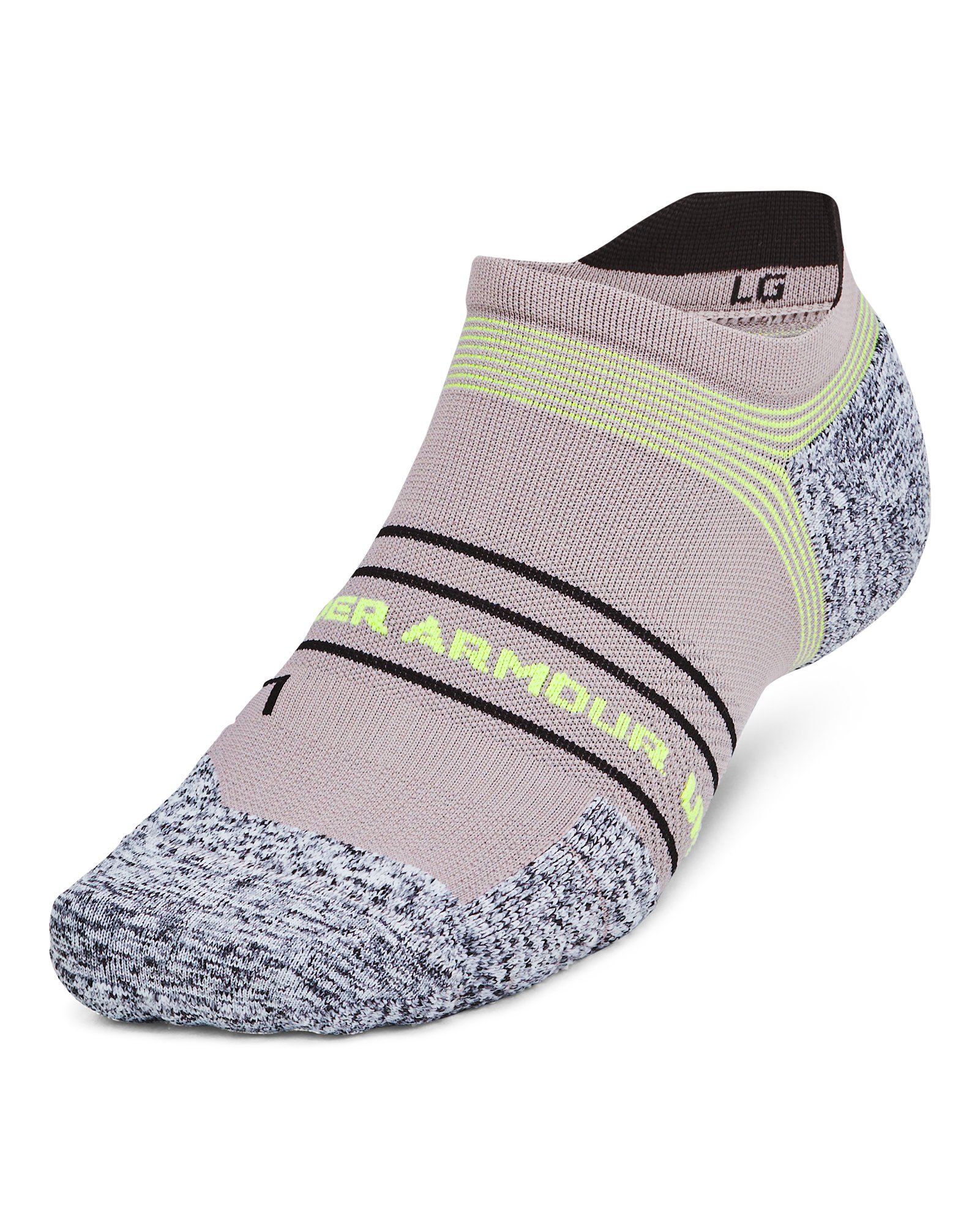 UA ArmourDry Run Cushion Unisex No Show Tab Socks 4