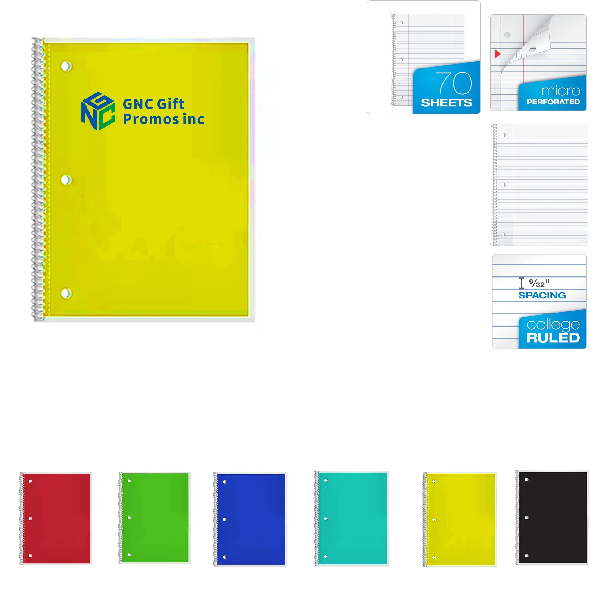 Standard Coil Loose-Leaf Notebook with Detachable 3