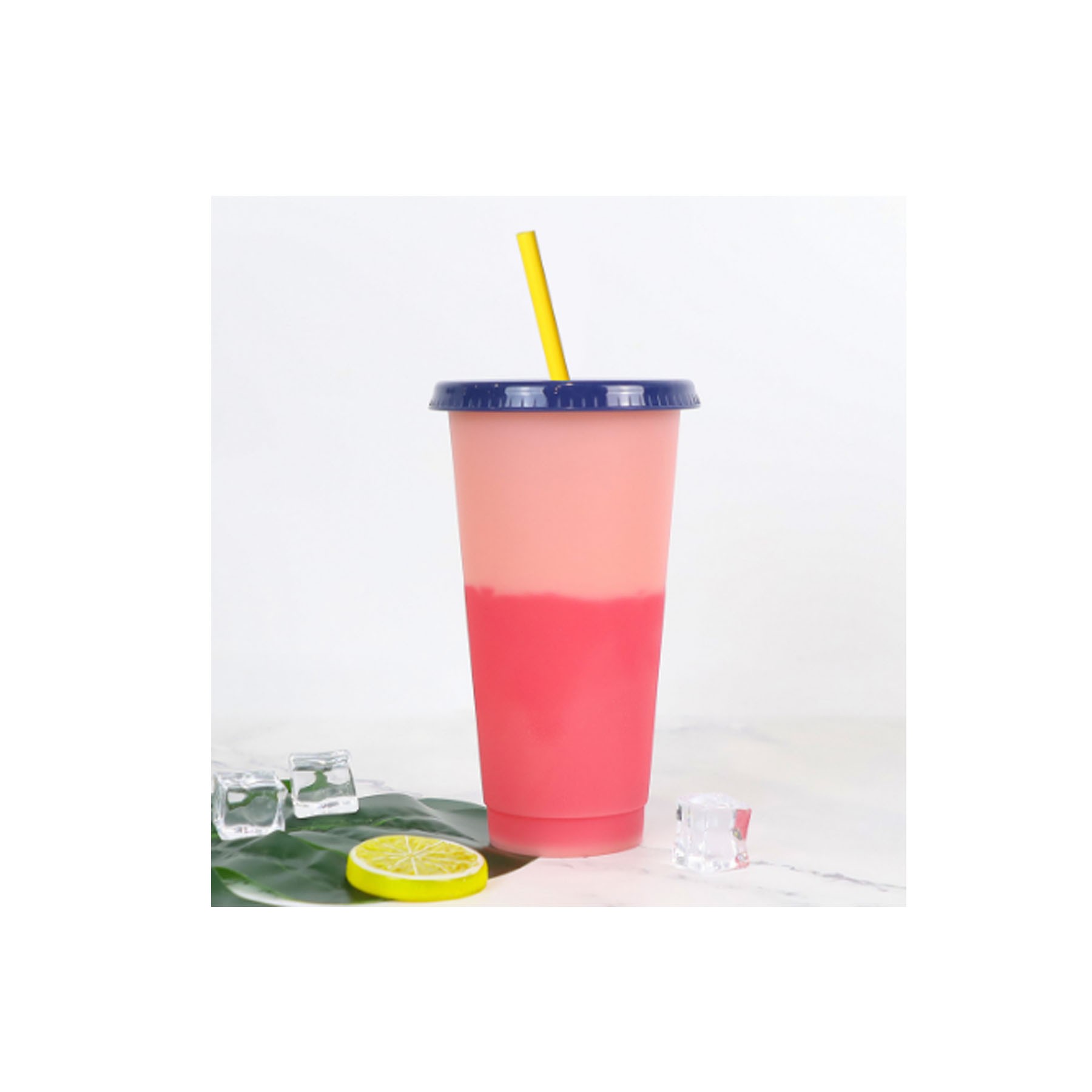 24 Oz. Color Changing Cups Tumblers With Lids and Straws 6