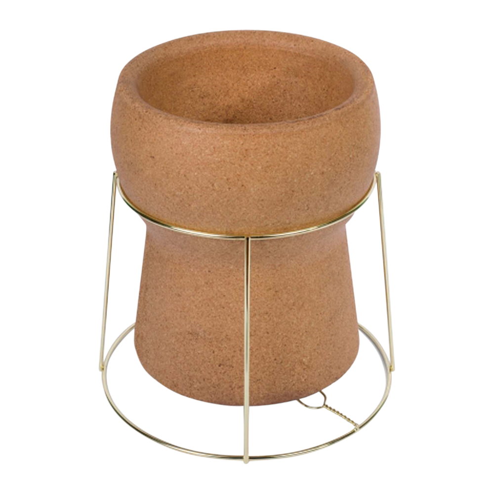 Champagne Cork Ice Bucket with Lid and Stand 8