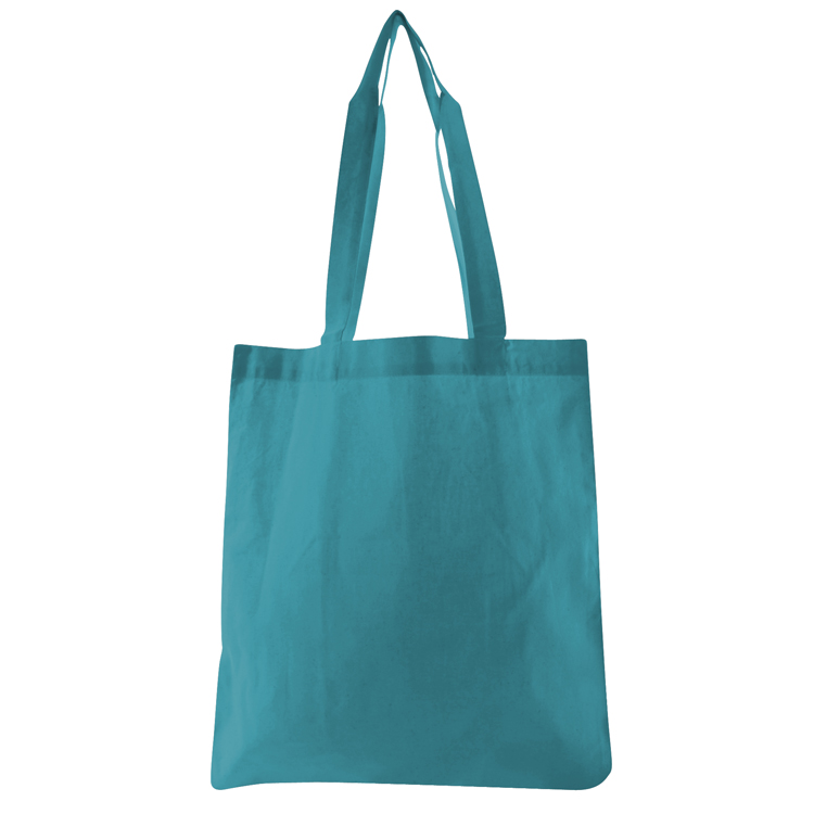 Super Sale- 6 oz.Econo Cotton Tote - Turquoise, custom tote bag with logo imprint 3