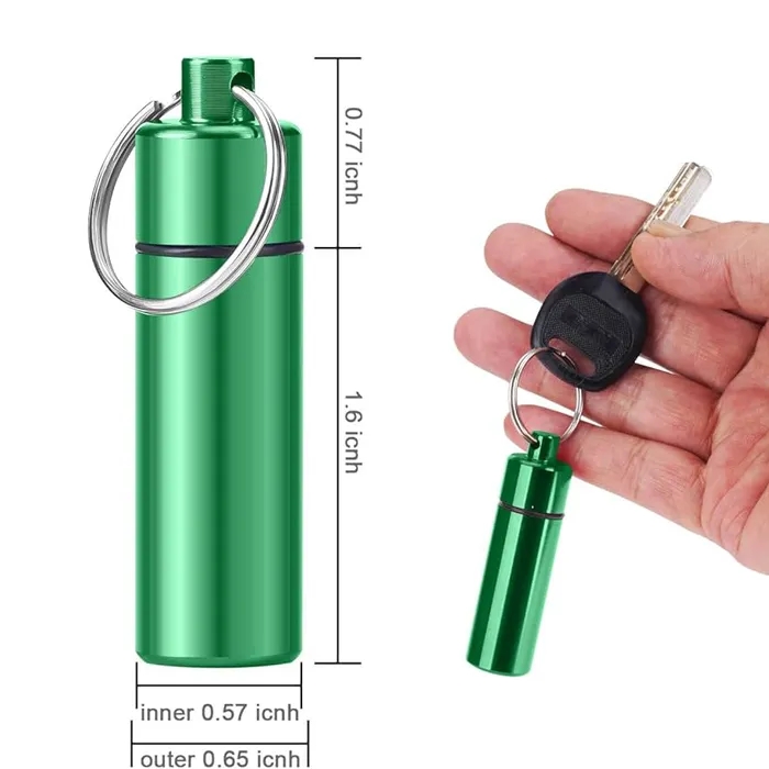 Aluminum Pill Case Keychain 6