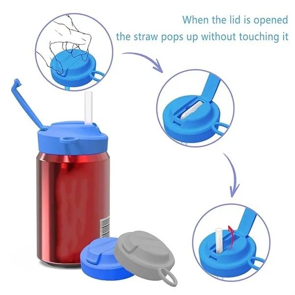 Silicone Soda Can Lids With Straw 4