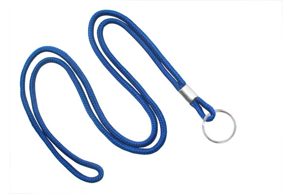 1/8" Blank Lanyard w/Split Ring (Royal Blue) 1