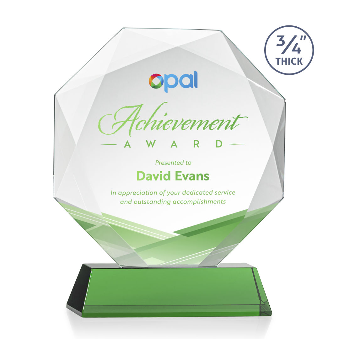 Bradford VividPrint™ Award on Newhaven Base - Green 5