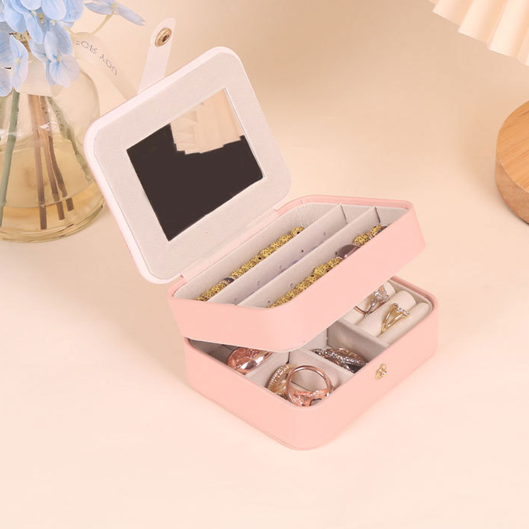 Multifunctional Leather Jewelry Box 10