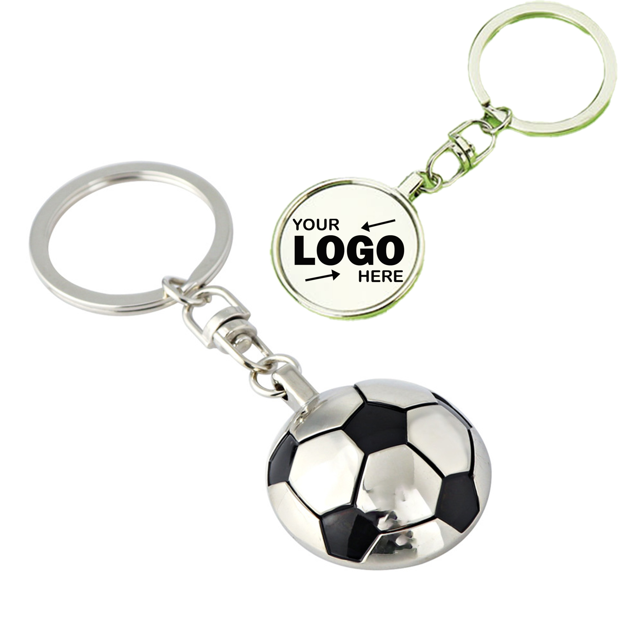 Soccer Ball Shaped Custom Fan Souvenir Keychain 2