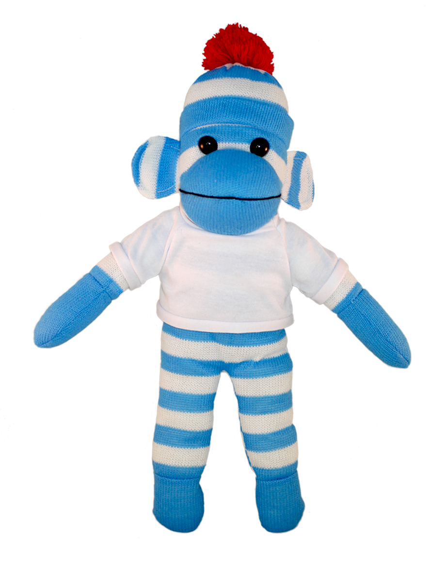 Blue Sock Monkey with Tee 7