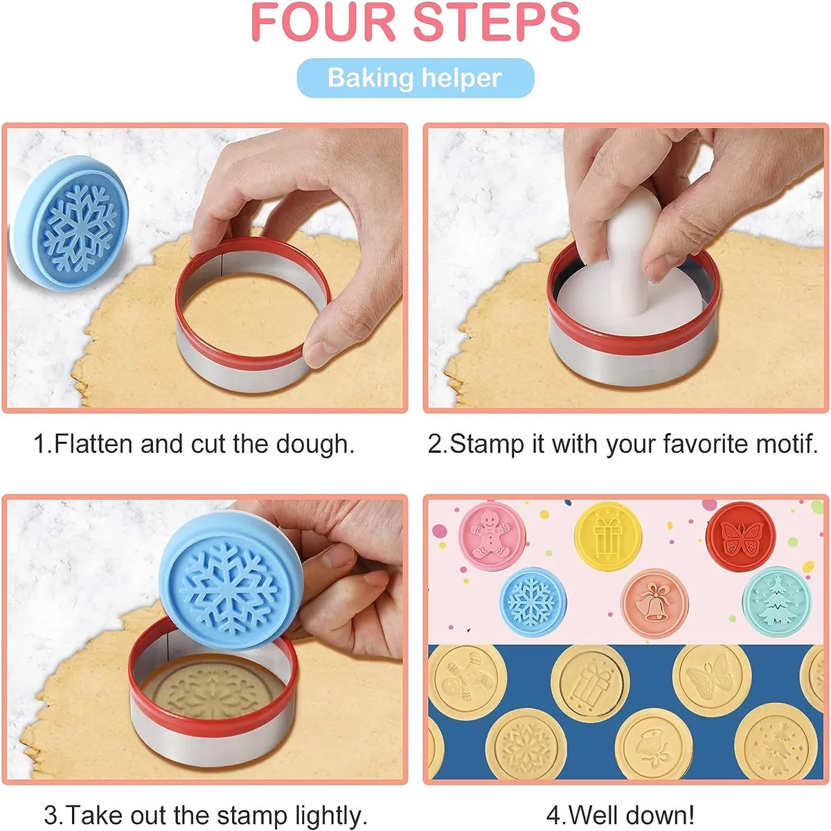 Silicone Cookie Stamp Set 4