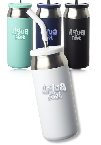 22 oz Sydney Can Shaped Tumbler with Silicone Lid and Straw
