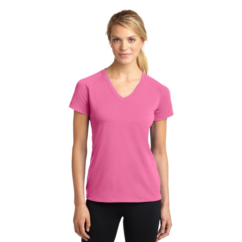 Sport-Tek Women's Ultimate Performance V-Neck. 25