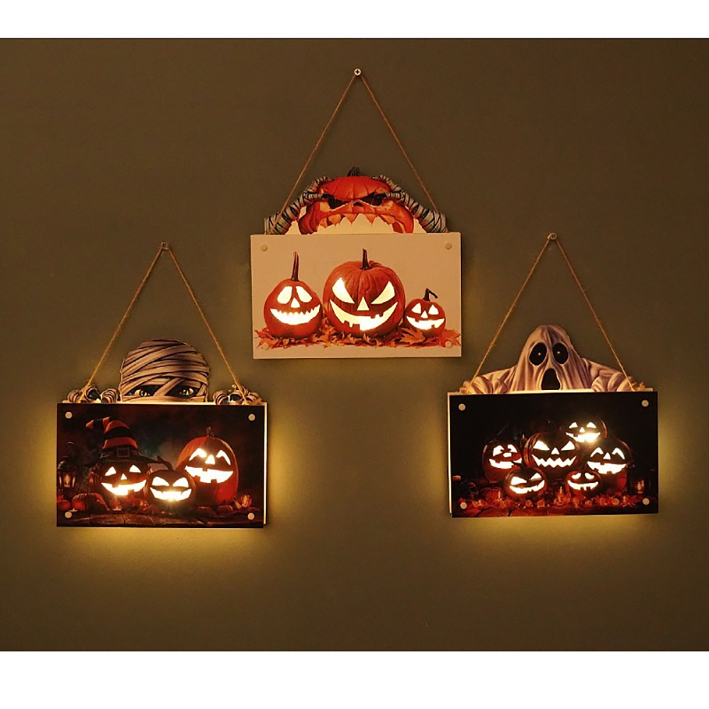 LED Halloween Doorplate Pumpkin Lamp 5
