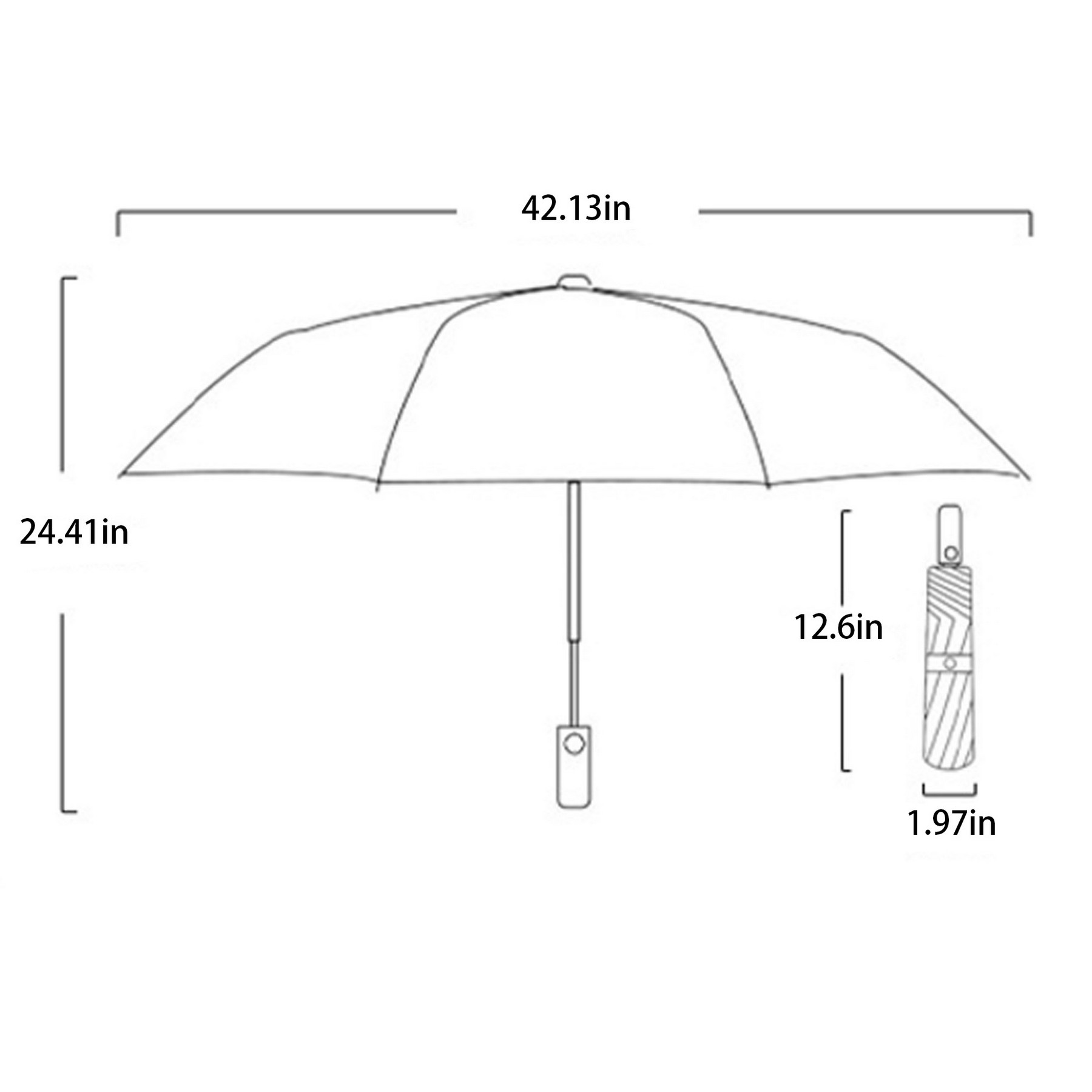 Large Automatic Folding Umbrella 2