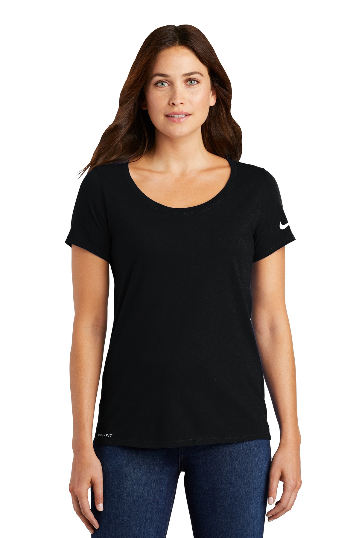 Nike Women's Dri-FIT Cotton/Poly Scoop Neck Tee. NKBQ5234 51