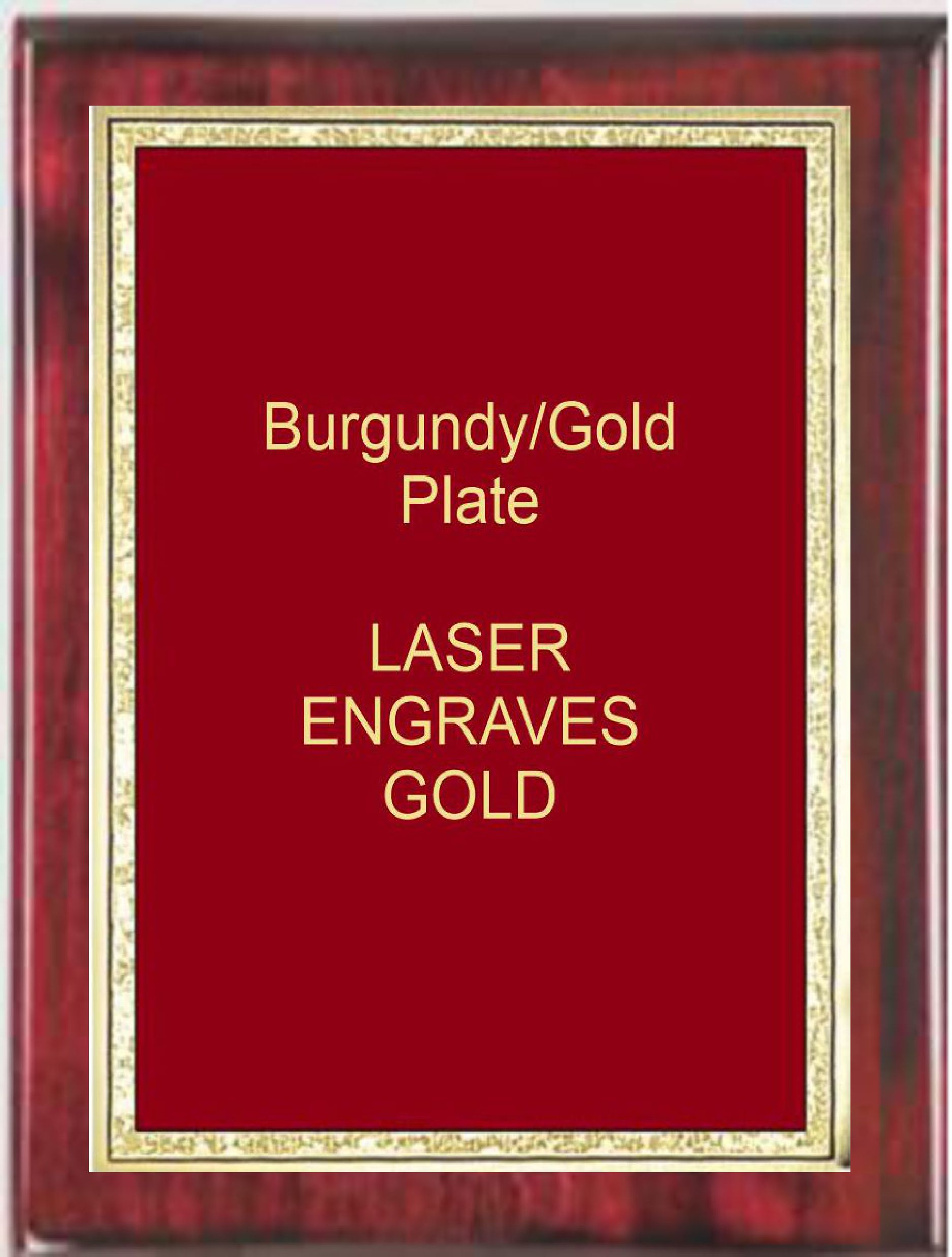 6-1/4" x 8-1/4" Rosewood Piano Finish Standing Plaque with a Red Florentine Plate 2