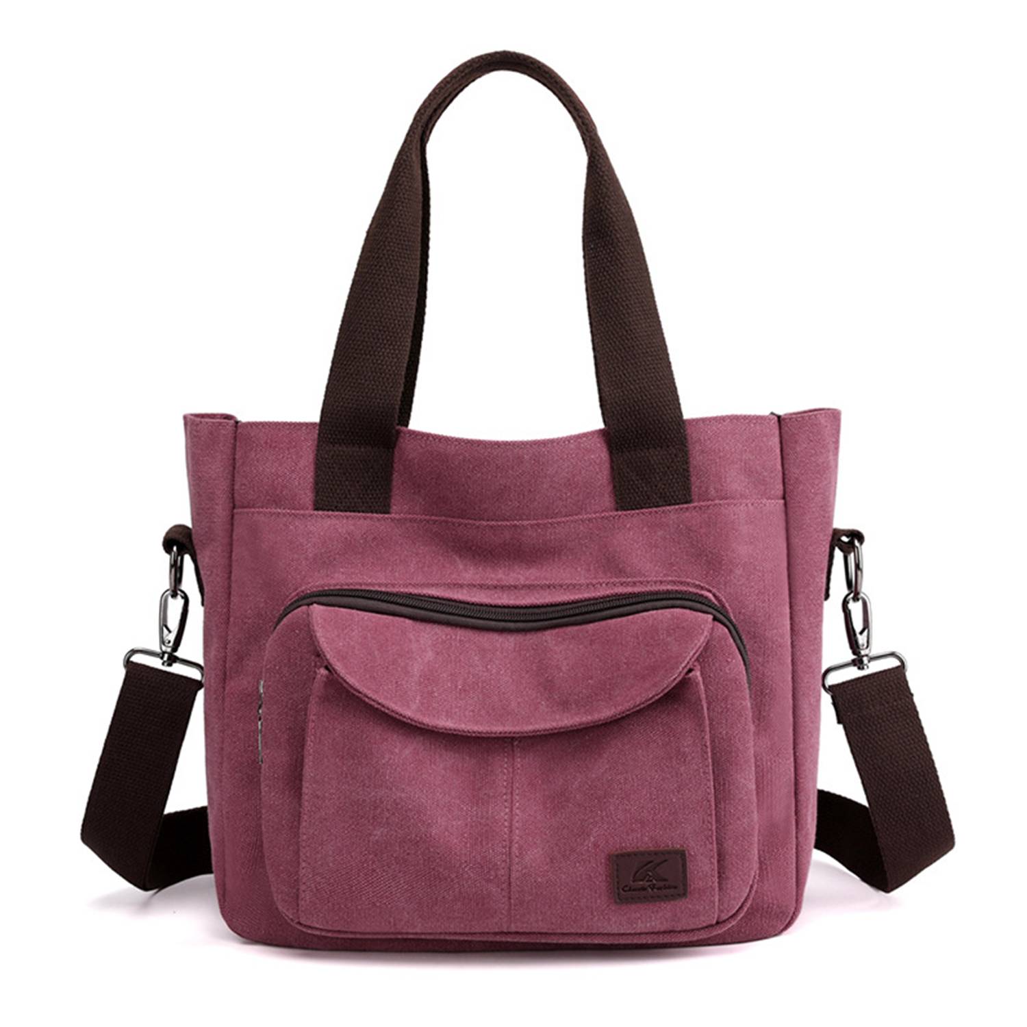 Women's Canvas Shoulder Handle Work Crossbody Bag 1