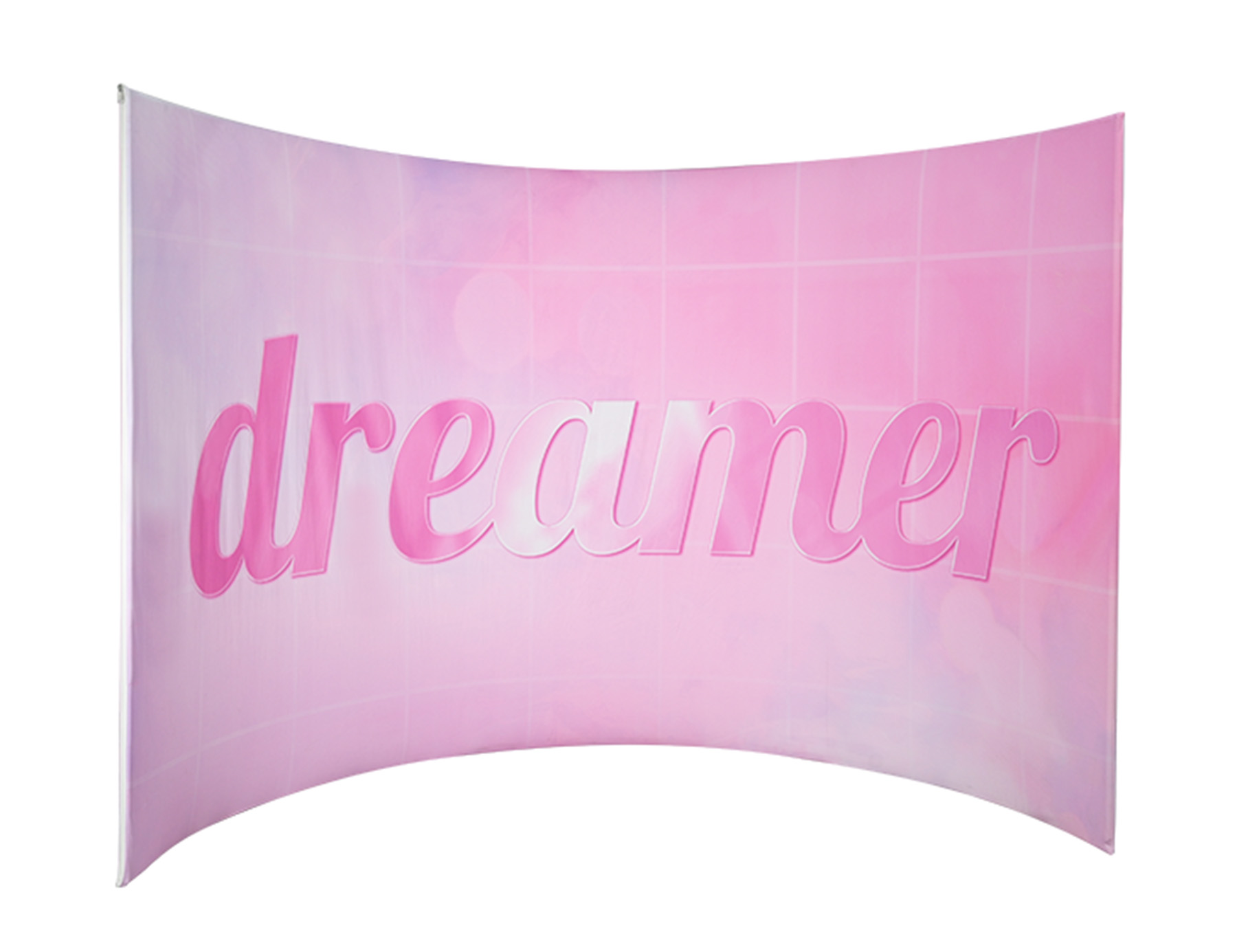 8ft C-Shaped Display Wall - Fabric Only - 1 Side Imprint 2