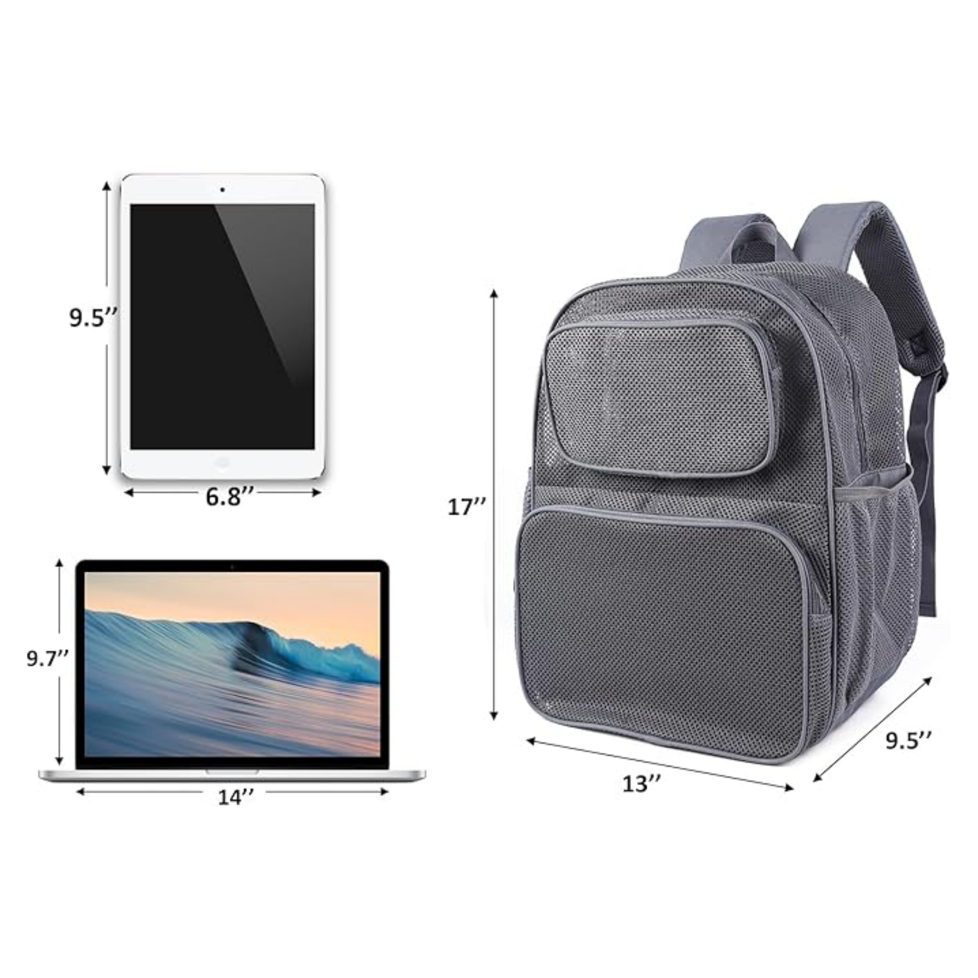 See Through Mesh Backpack 2