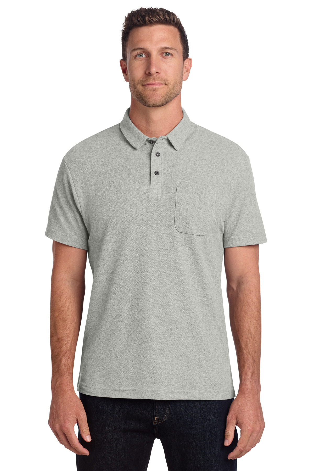 Port Authority C-FREE Cotton Blend Pique Pocket Polo K868 11