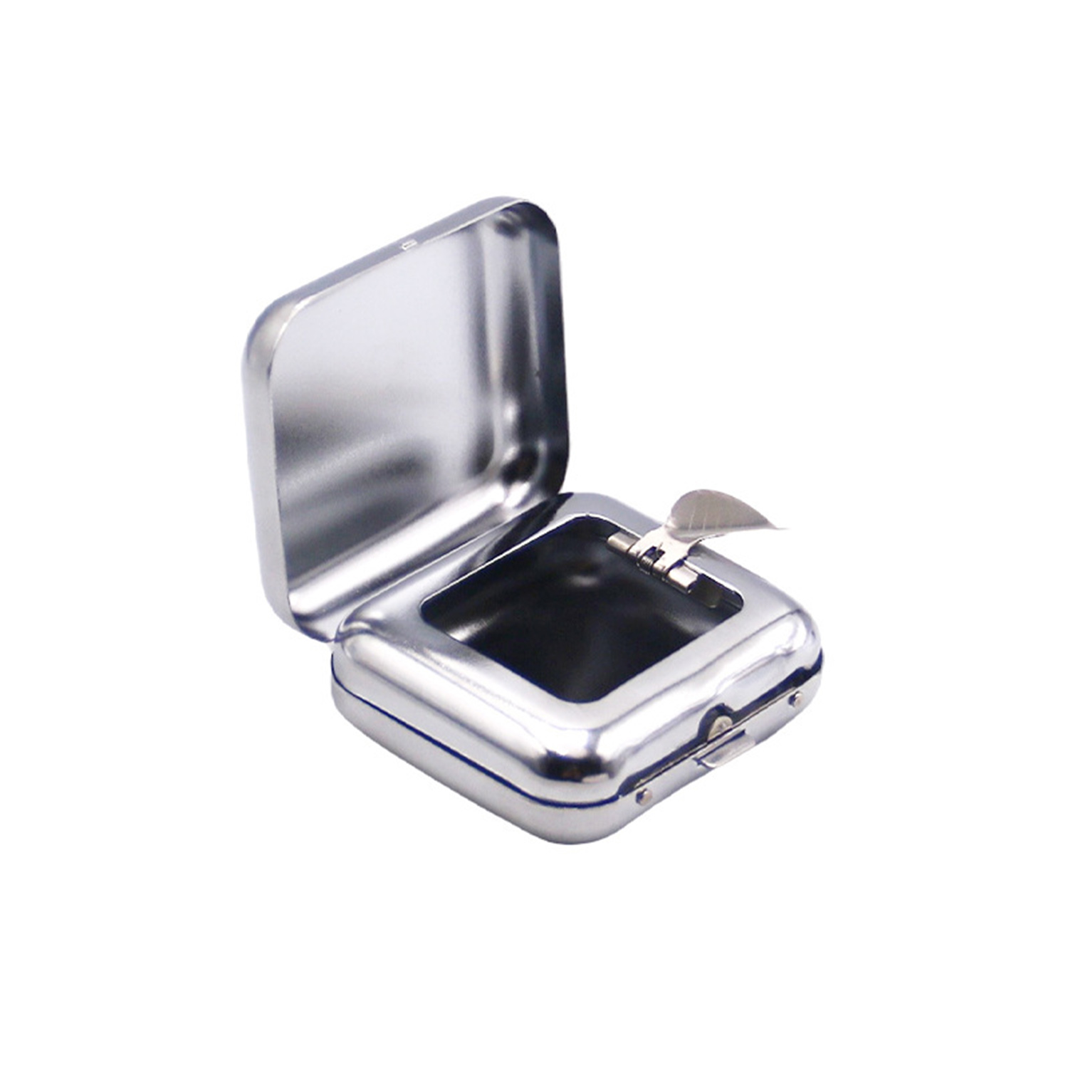 Mini Stainless Steel Square Ashtray 5