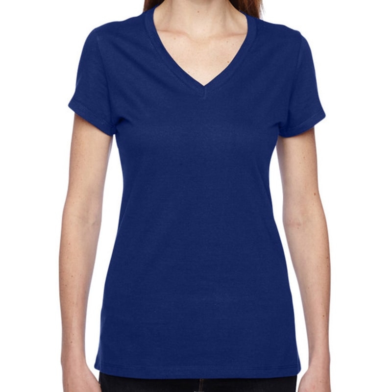 Fruit Of The Loom Ladies 4.7 Oz. 100% Sofspun Cotton Jersey Junior V-Neck T-Shirt 2