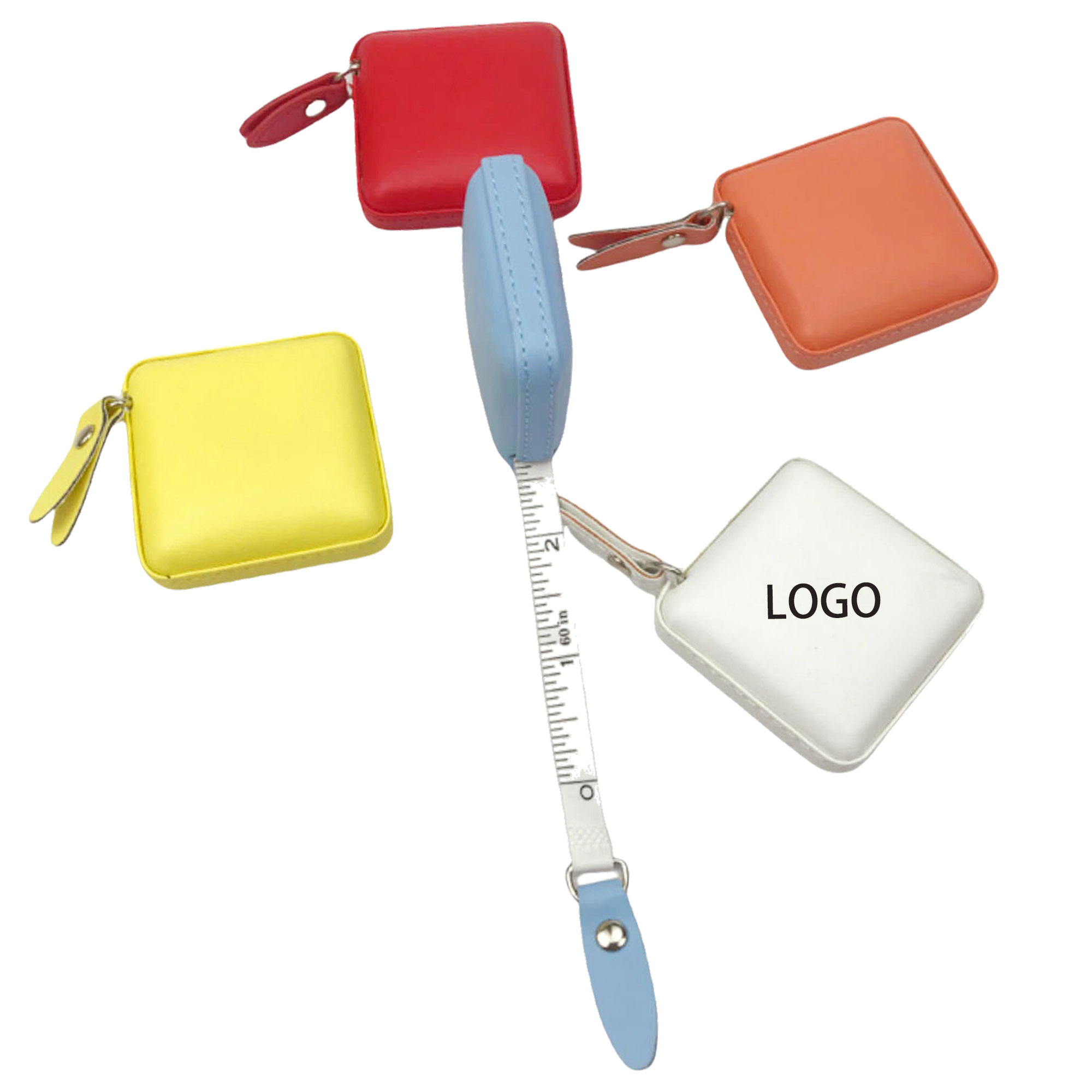 Square Sewing Fabric Cloth Waist Small Tape Measure 3