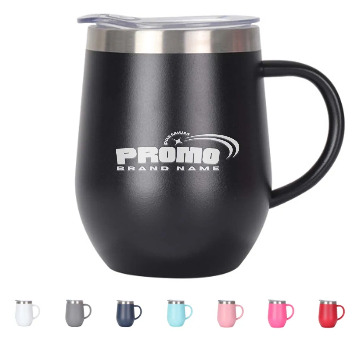 12oz Stainless Steel Wine Tumbler Coffee Mug with Lid 2