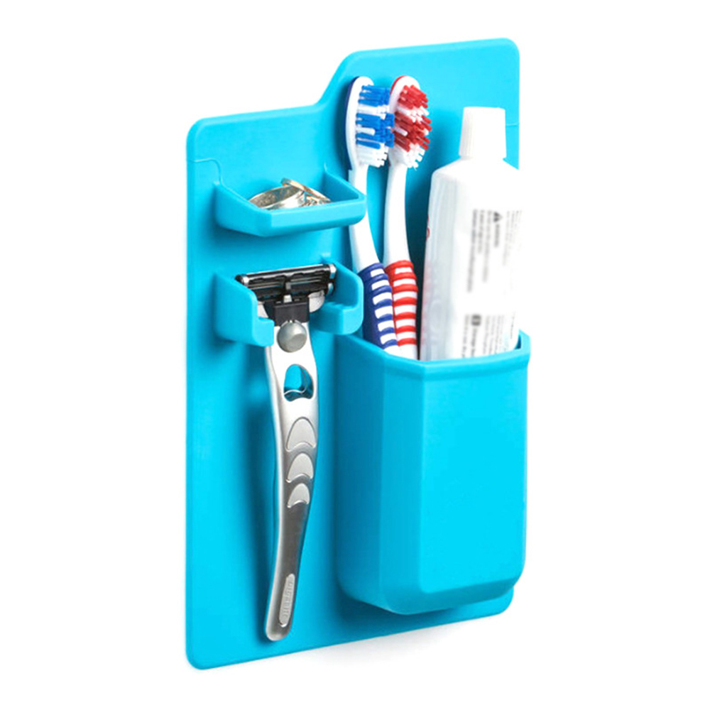 Silicone Toiletry Organizer Toothbrush Holder Razor