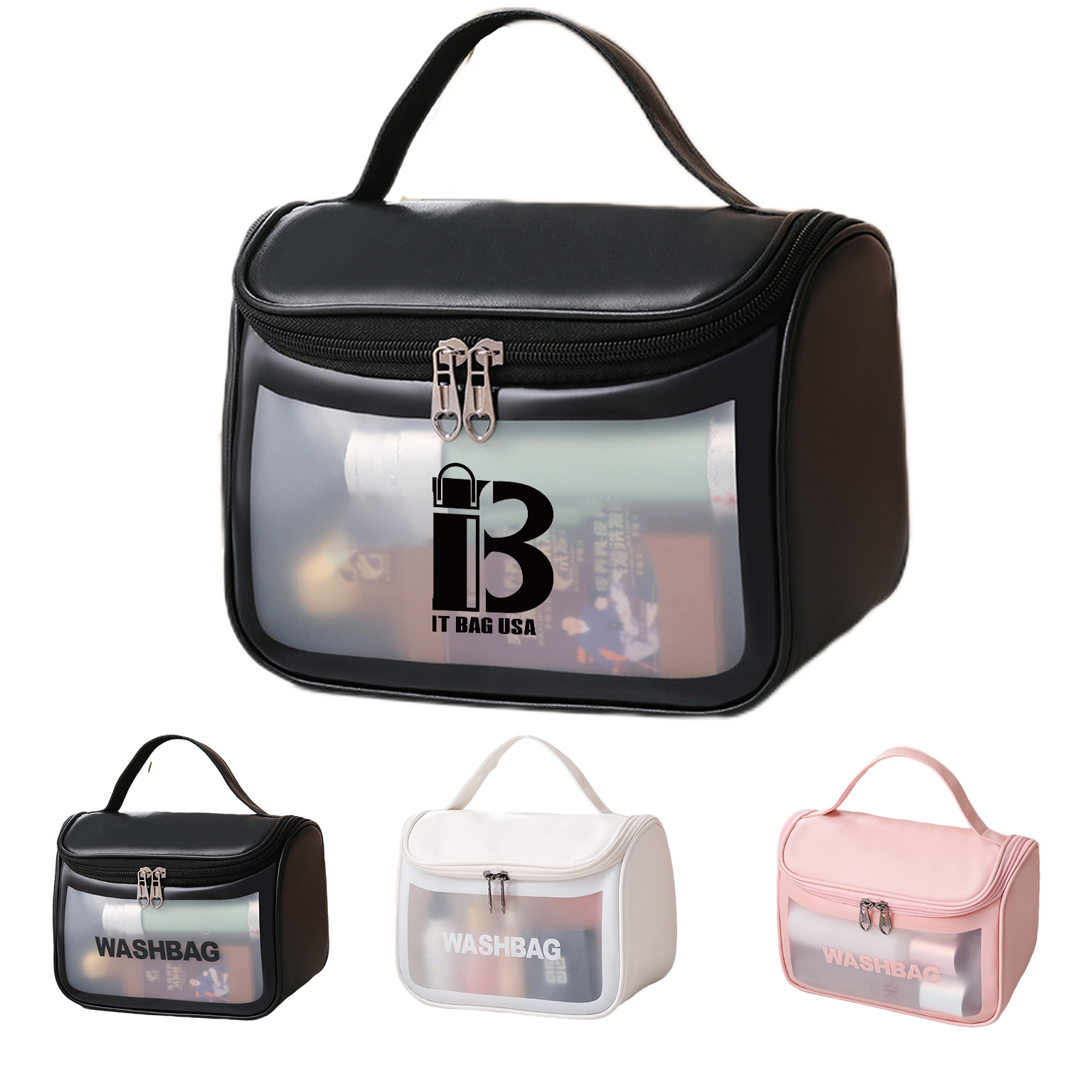 Pvc Zippered Toiletry Makeup Bag 3