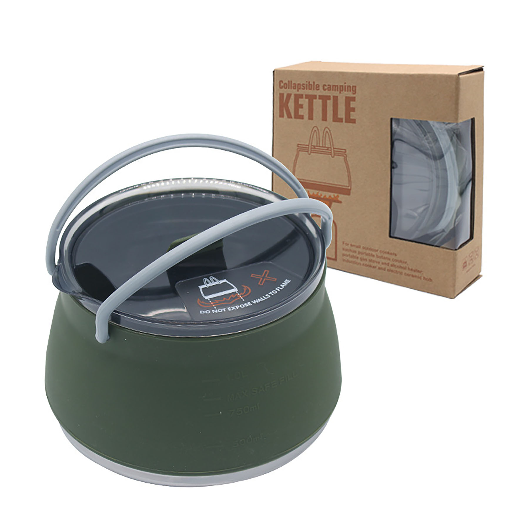 1L Collapsible Silicone Cooking Kettle 11