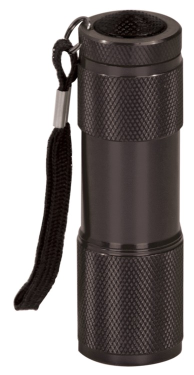 Black 9 LED Flashlight with Strap 2