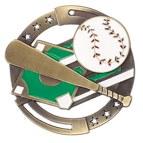 Baseball M3XL Die Cast Medal - 2-3/4" 2