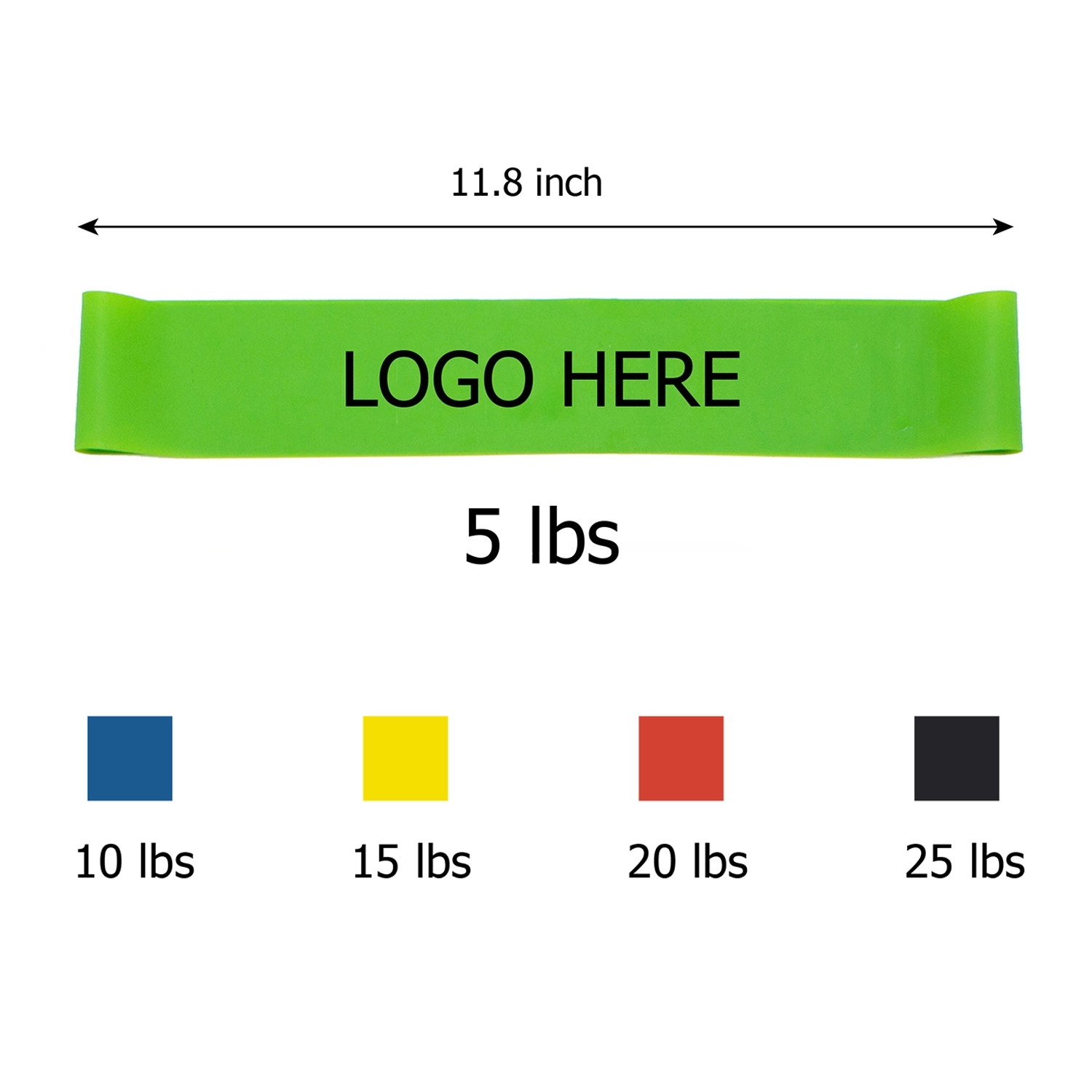 Resistance Exercise Band 5lbs MOQ 50PCS