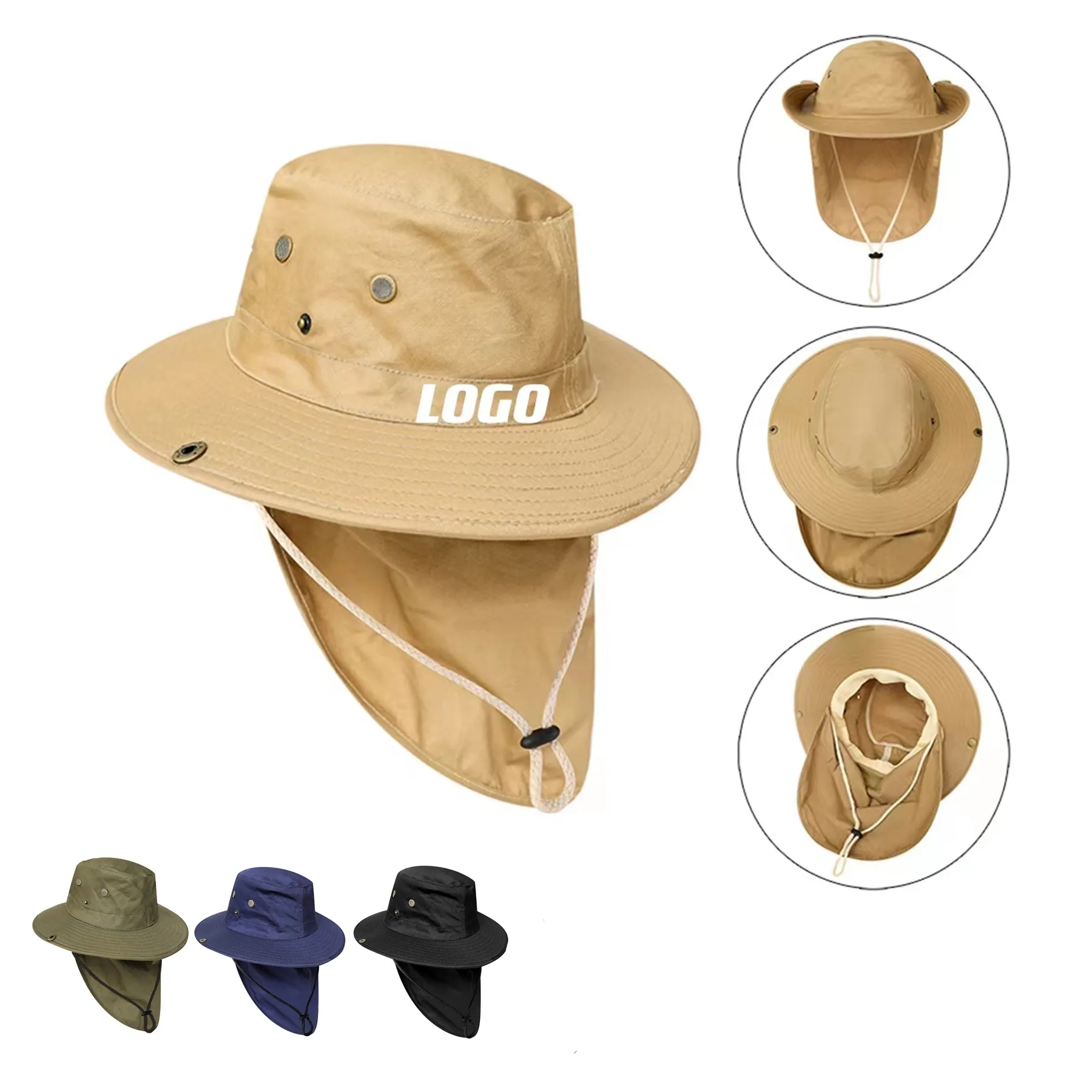 Sun Caps With Neck Flap 2