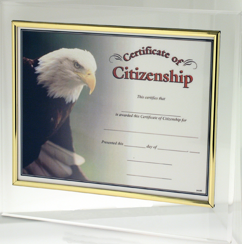 Slide In Certificate Plaque-Acrylic