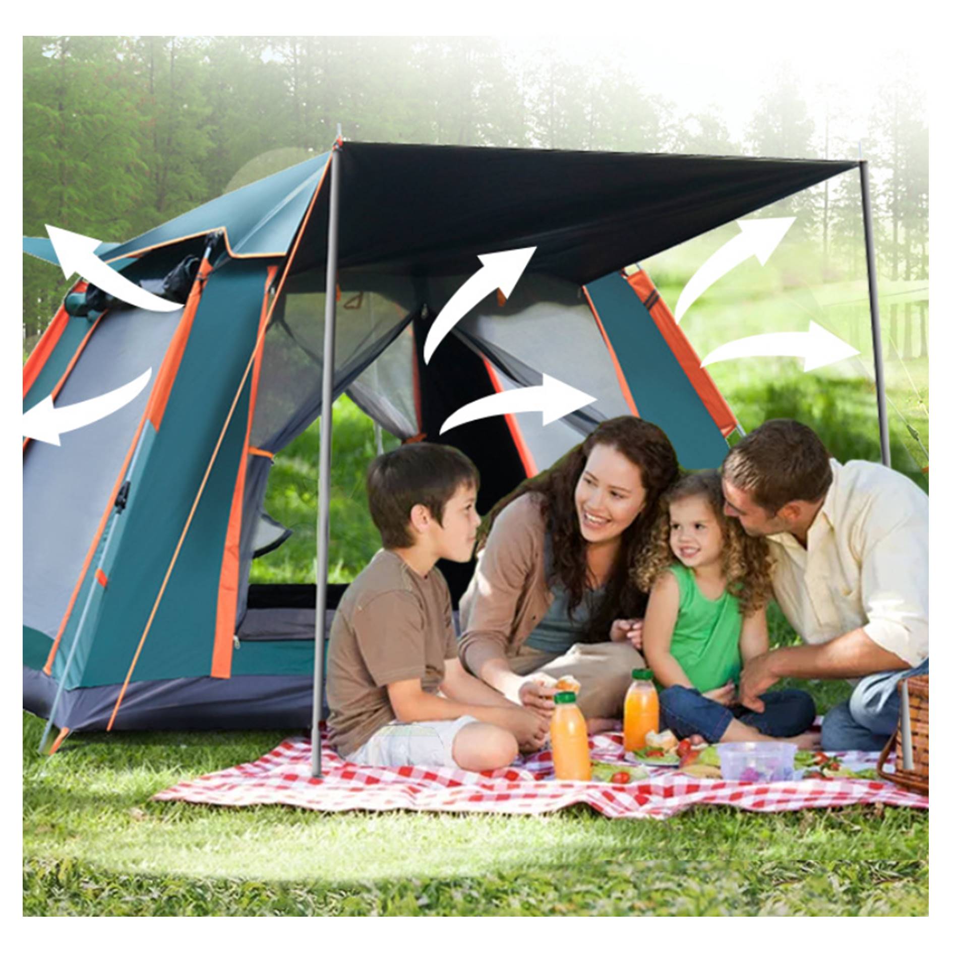 Quick Open Rainproof Camping Tent 3