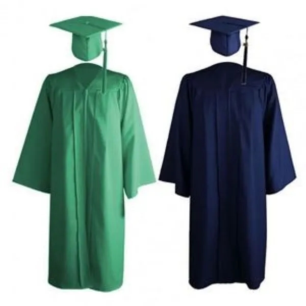 Matte Graduation Gown Cap Tassel Set 2