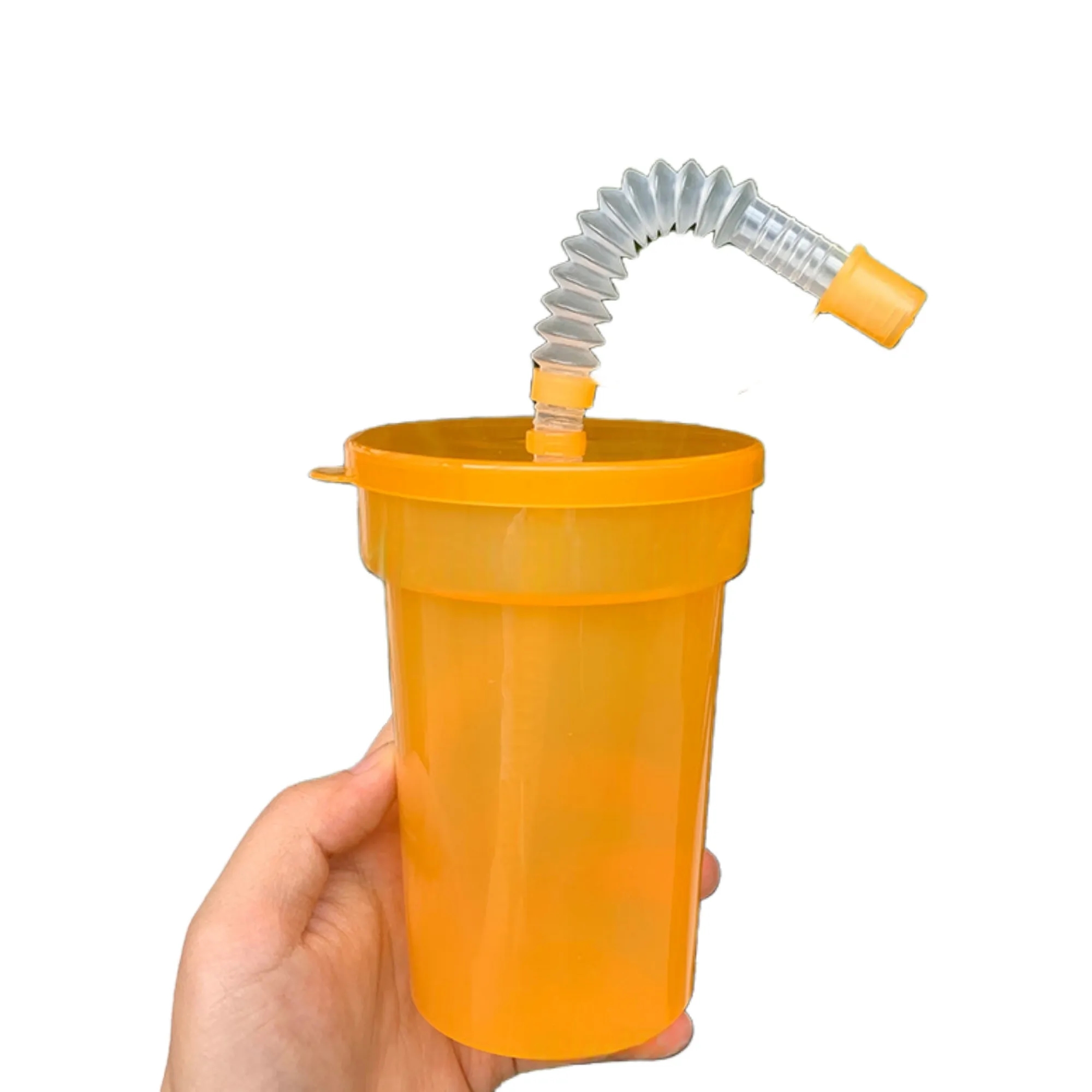 12oz Colored Plastic Straw Cup 11