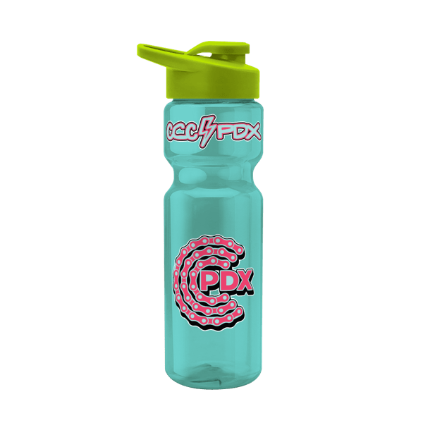 Blazer 28oz Transparent Bike Bottle w/Drink-thru Lid 521
