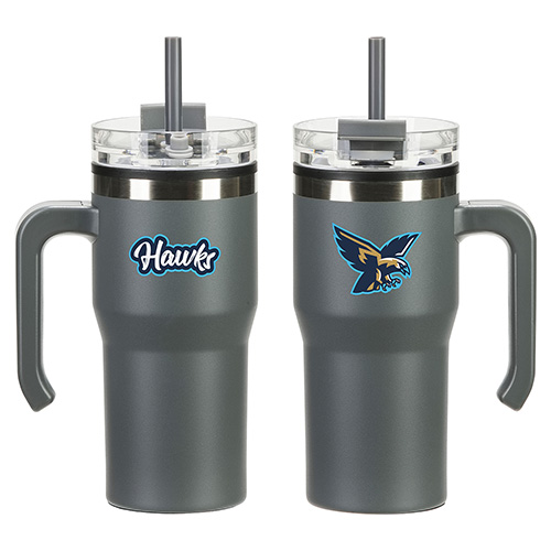 Outback 20 oz Stainless Steel/Polypropylene Mug with Lid and Straw 14