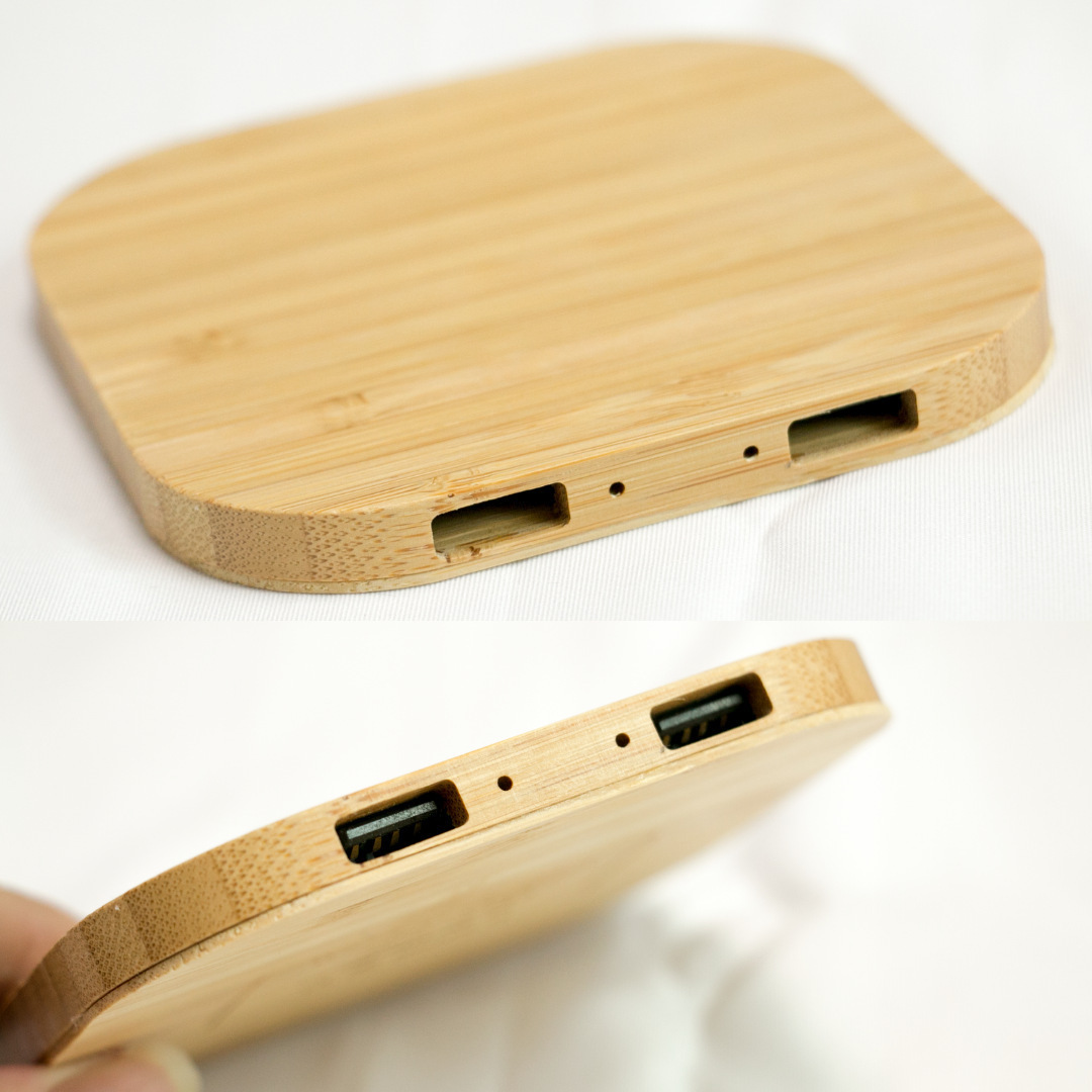 Bamboo Portable Wireless Charger 2