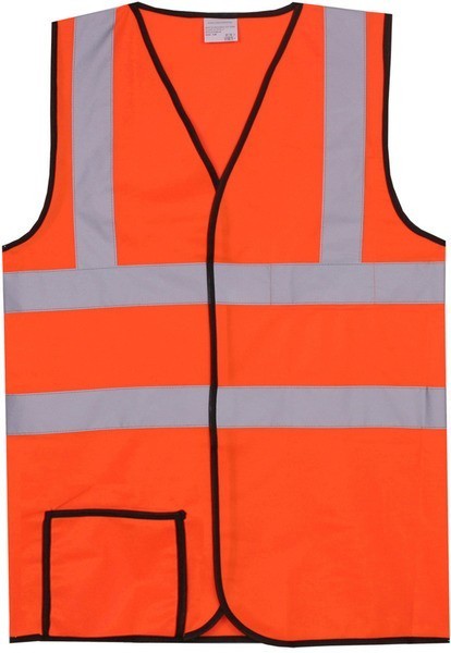 Polyester Orange Solid Safety Vest SV158