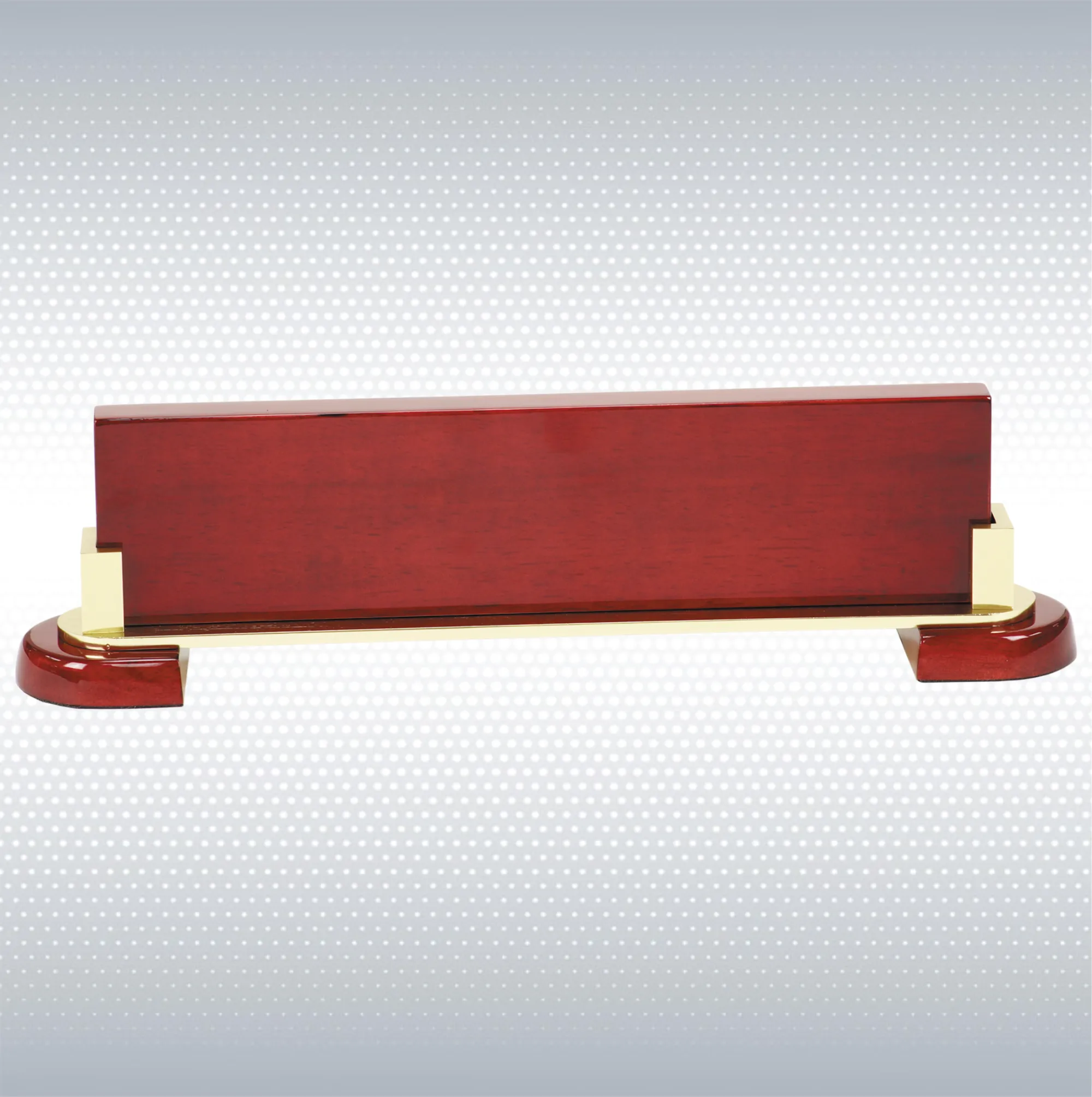 12 1/2" x 3 1/4" Rosewood Piano Finish and Metal Name Bar 8