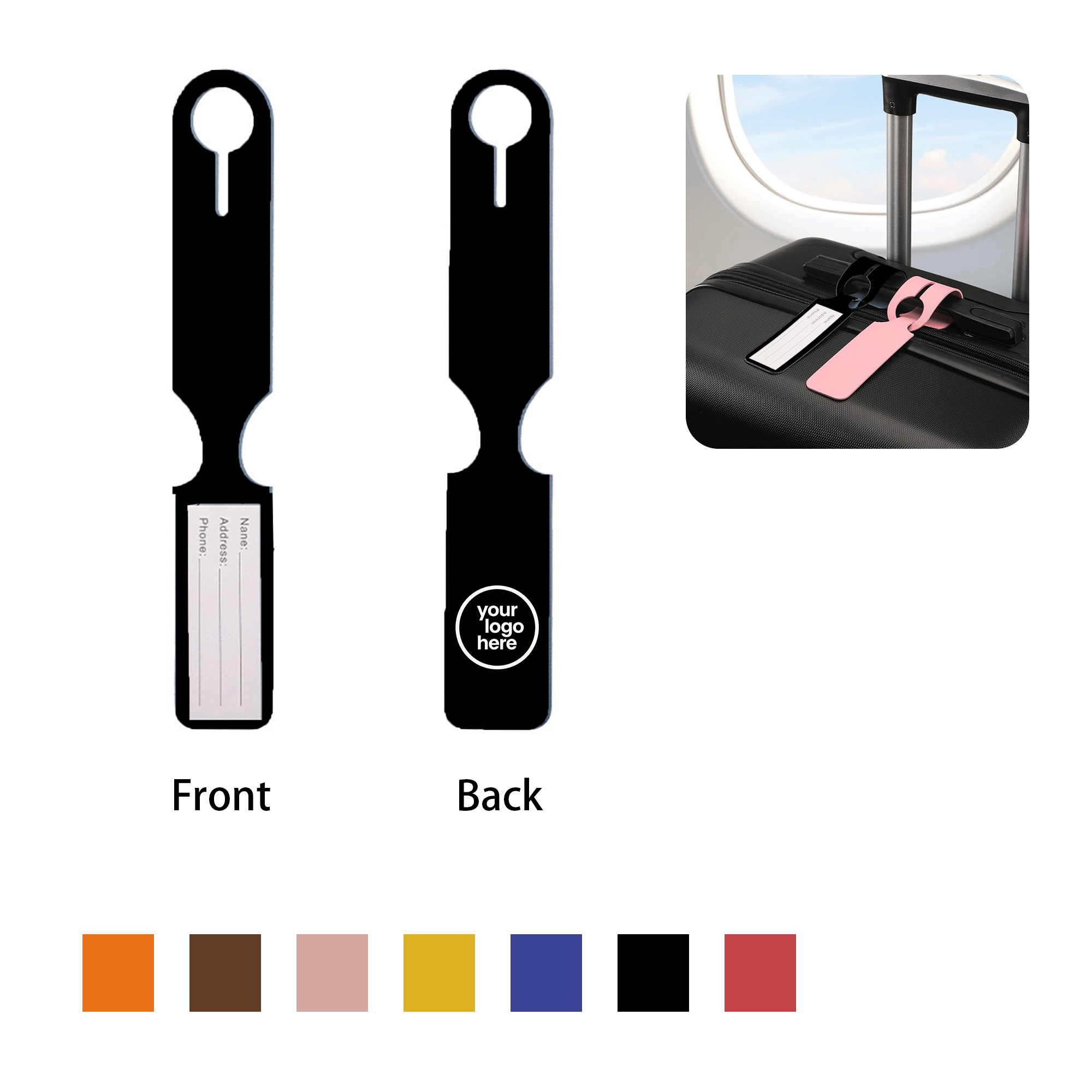 MOQ:30pcs Strip Shape Luggage Tags 2