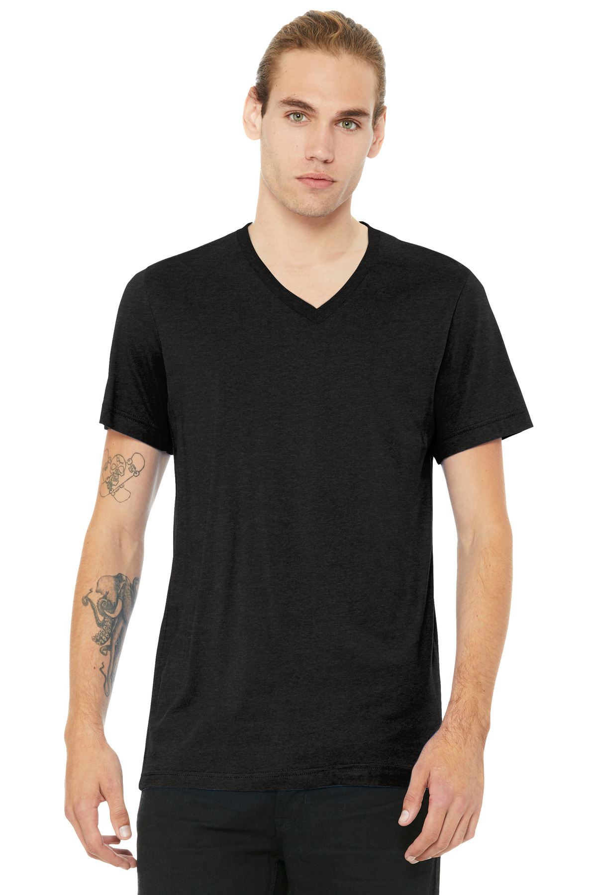 BELLA+CANVAS Unisex Heather CVC V-Neck Tee BC3005CVC 80